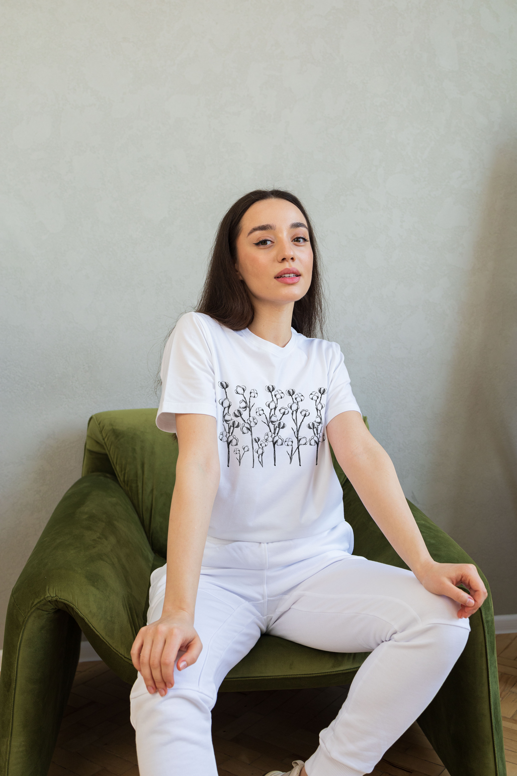 T-shirt White Bavovna