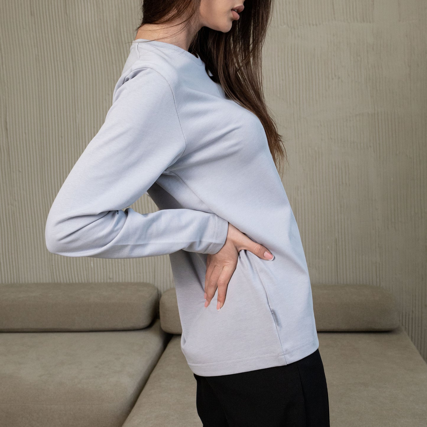 Long sleeve Gray Basic