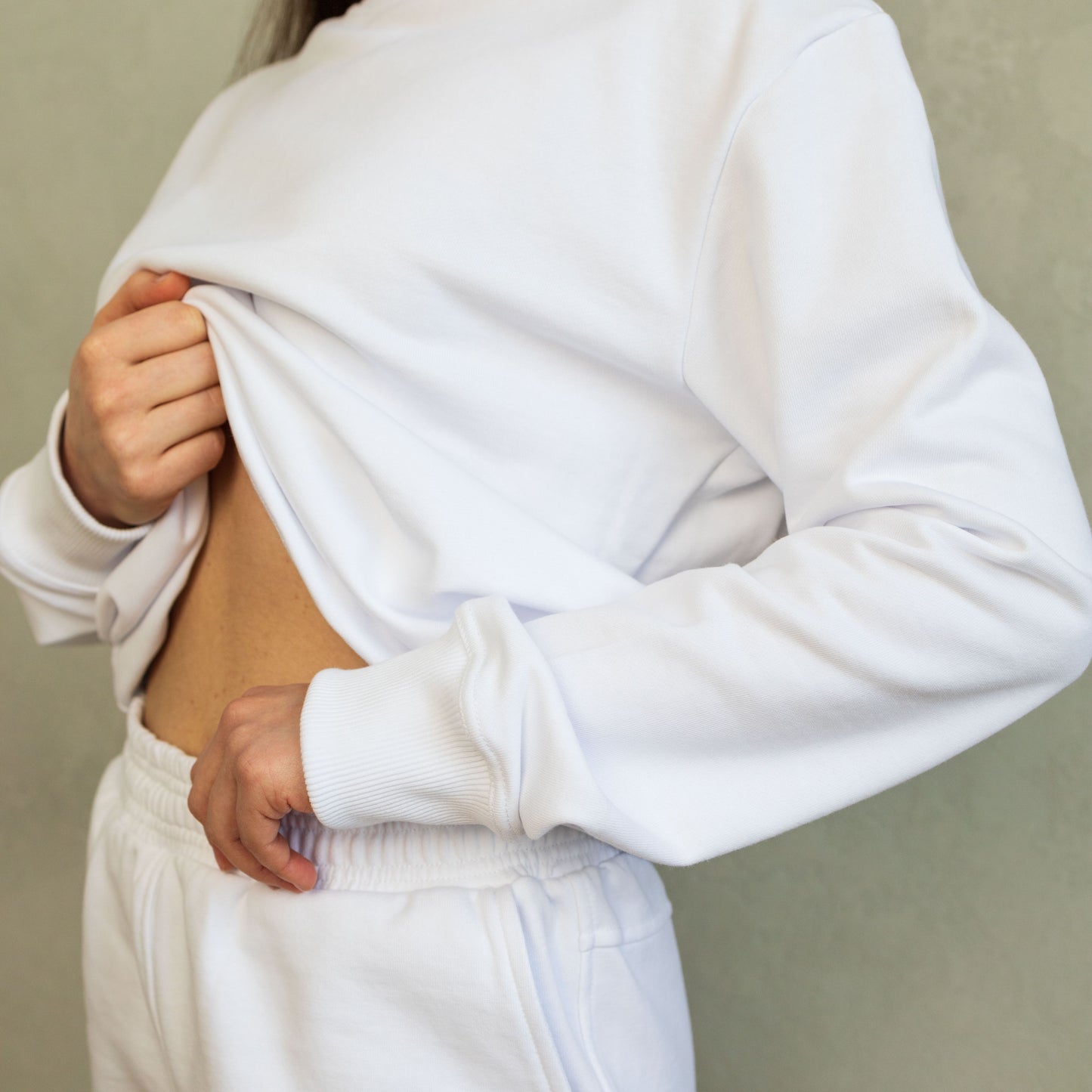 Sweatshirt White Basic