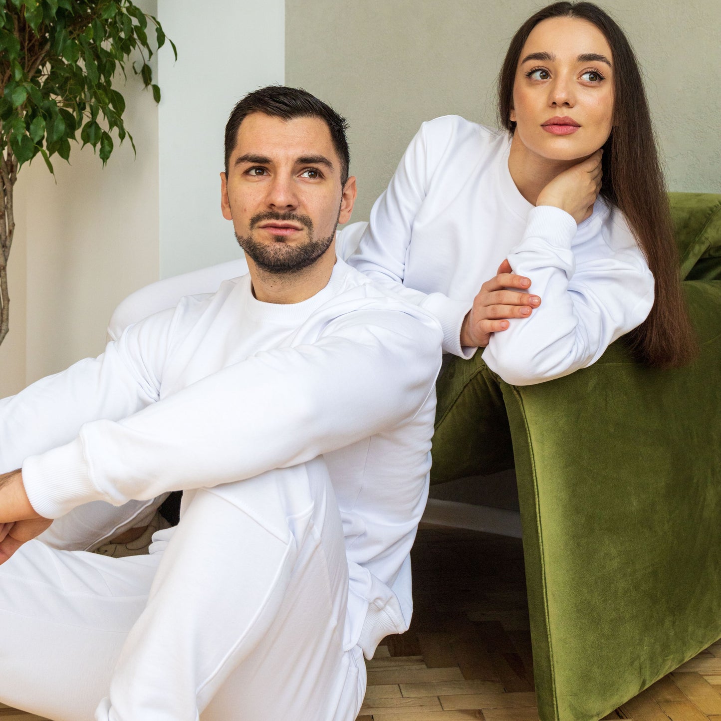 Tracksuit White Basic (SWEATSHIRT)