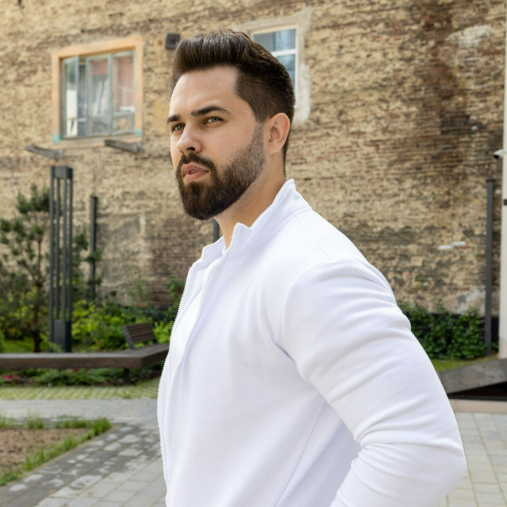 Tracksuit White Basic (JACKET)